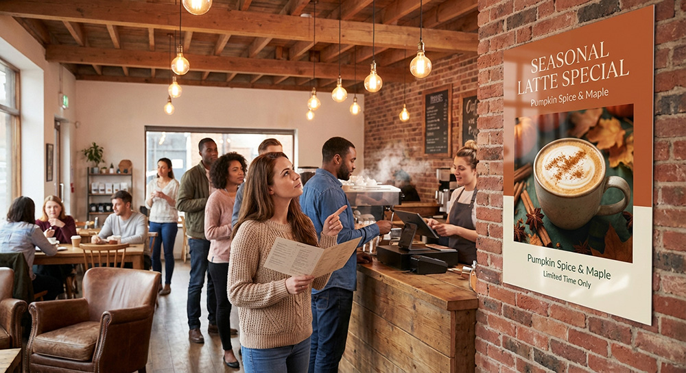 Custom poster for a coffee shop | Banners.com