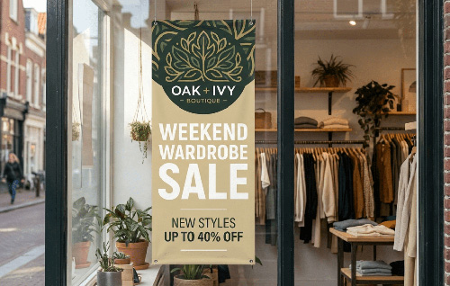 Boutique Sale - Vertical Banner | Banners.com
