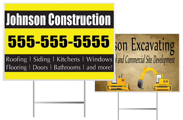 Construction Yard Signs