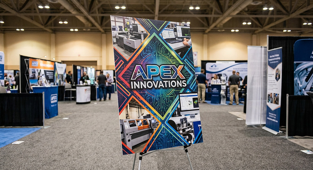 Apex tradeshow styrene sign | Banners.com