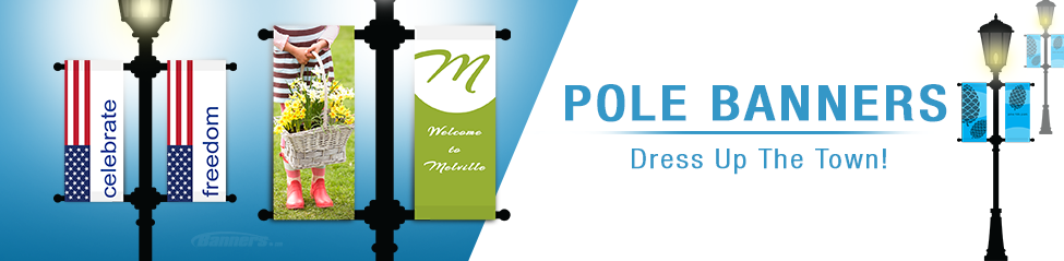 Variety of pole banners with